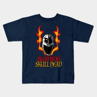 Burning Skull Head Kids T-Shirt